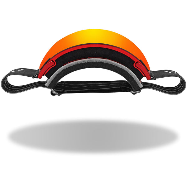 Fuel Optics High Performance Anti-Fog Ski and Snowboard Goggles with Magnetic Quick Change Lens | Helmet Compatible with Extra Long Adjustable Strap - Red