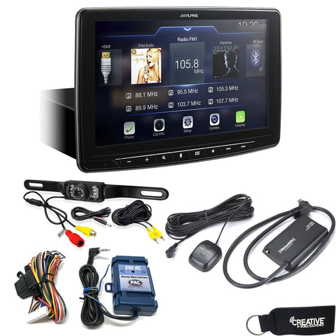 Alpine iLX-F309 HALO9 Receiver w/ 9-inch Touch Screen, Single-DIN Mounting, Includes SWI-RC, SiriusXM Tuner & Backup Cam