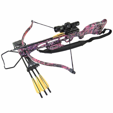 SA Sports Empire Muddy Girl Fever Pro Crossbow Package, 175 Pound Draw, 235 Feet per Second