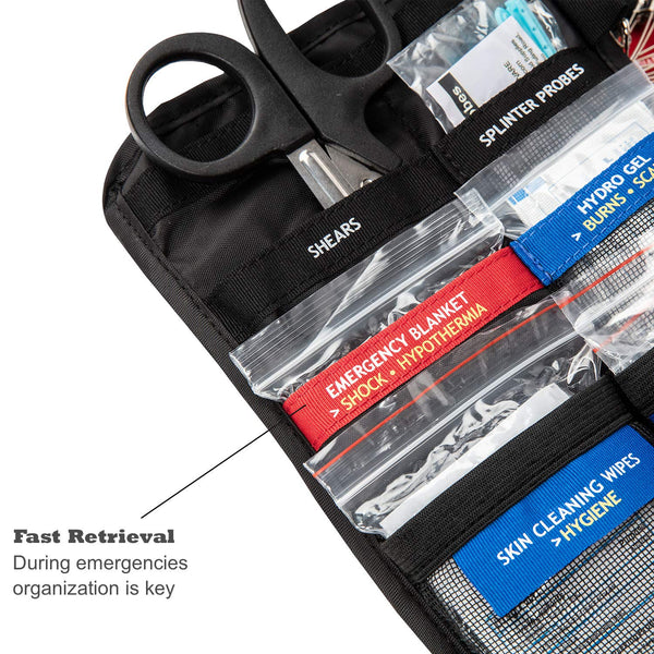 Surviveware Large First Aid Kit & Added Mini Kit for Trucks, Car, Camping and Outdoor Preparedness