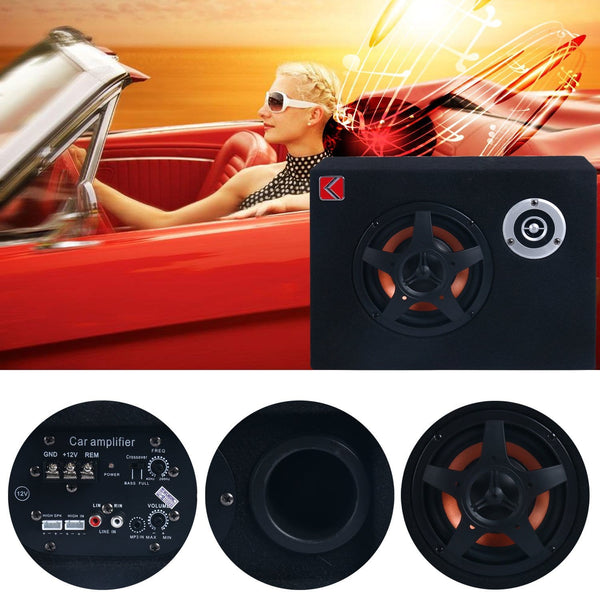 8'' Under-Seat Car Sub Woofer Modified Speaker Stereo Audio Bass Amplifier 4Ω 480W