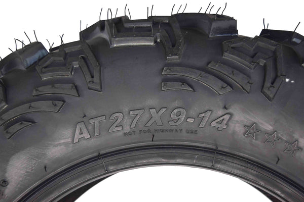 MASSFX 4 Set ATV Tires 27x9-14 Front 27X11-14 Rear Durable Dual Compound 6 Ply