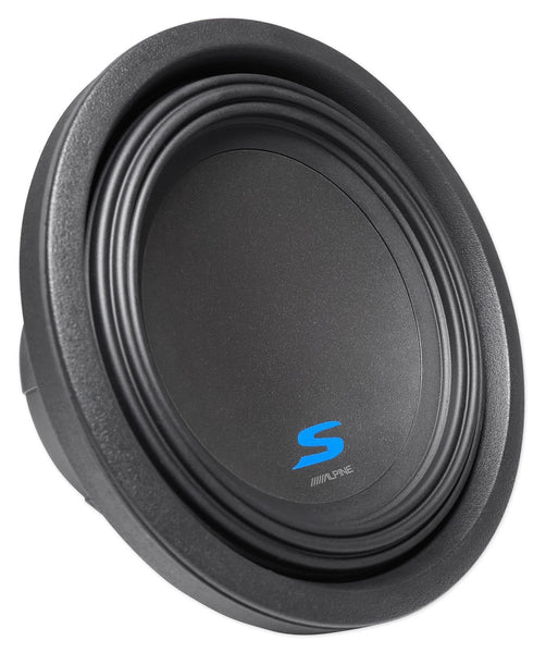 (2) Alpine S-W10D4 10" 3600 Watt Dual 4-Ohm Car Audio Subwoofers DVC Subs SW10D4