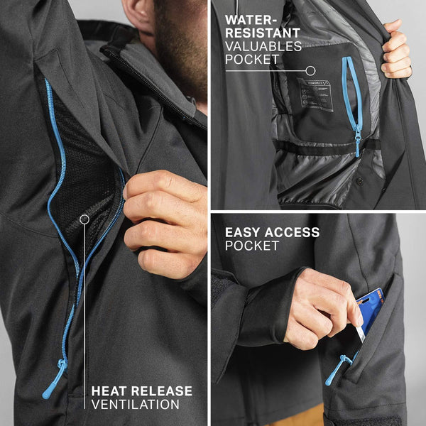 Wildhorn Dover Premium Mens Ski Jacket - Designed in USA - Insulated Waterproof & Windproof Snow Jacket