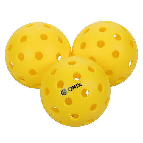 Onix Pure 2 Outdoor Pickleball Balls Weighted Heavier for Extreme Outdoor Conditions (Yellow, 3-Pack) [product _type] Onix - Ultra Pickleball - The Pickleball Paddle MegaStore