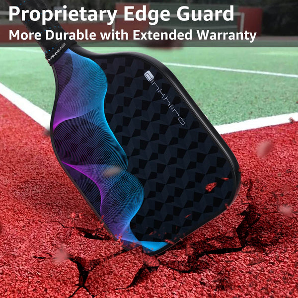 Pickleball-Paddle-Set of 2 Paddles and 4 Indoor Outdoor Balls in Backpack, Fiberglass Pickleball Rackets Pink, Blue for Men Women | Dinkhiiro Pickleball Equipment and Accessories for Adults, Kids