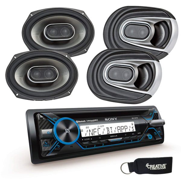 Sony MEX-M71BT Bluetooth CD Marine Receiver Audio Package with Polk Audio MM692 6x9 Marine Speakers (2 Pair)