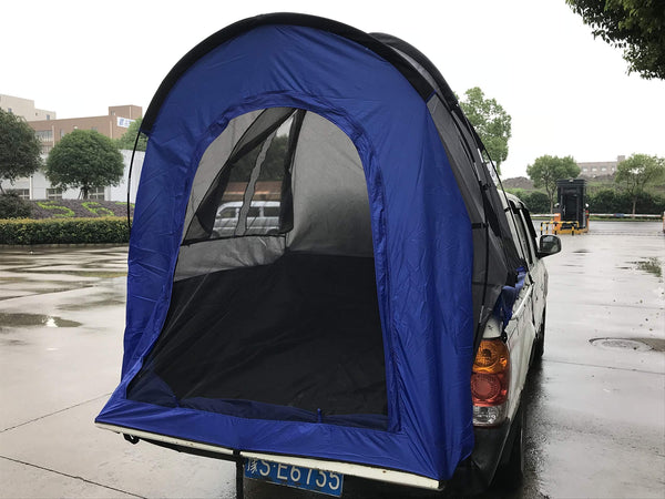 Hasika Waterproof Double Layer Full Size Truck 5.5 Foot Bed Tent with Floor Blue/Grey
