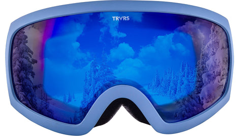 Retrospec Traverse G1 Ski, Snowboard, and Snowmobile Goggles, Haze / Cobalt Lens