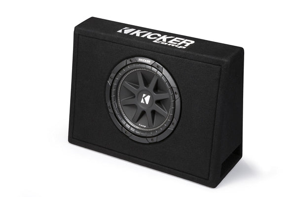 Kicker Single 10-Inch Comp 4 Ohm 150W Loaded Subwoofer Enclosure Box | 43TC104