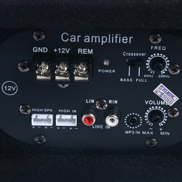 8'' Under-Seat Car Sub Woofer Modified Speaker Stereo Audio Bass Amplifier 4Ω 480W