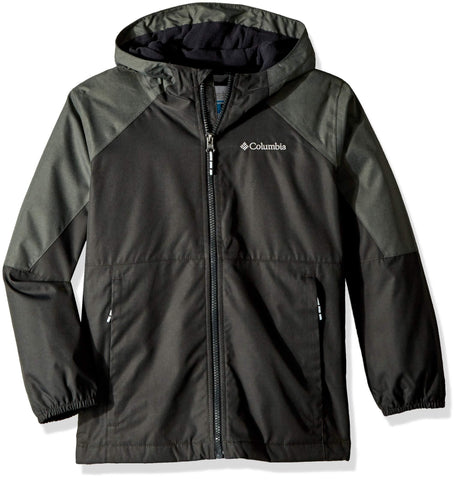 Columbia Boys' Little Endless Explorer Jacket, Black Heather/Grill Heather, Small