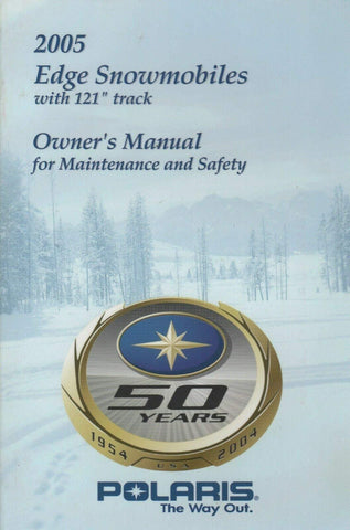 2005 POLARIS EDGE SNOWMOBILE with 121" TRACK OWNER'S MANUAL 9919073 (235)