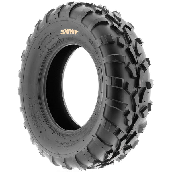 Set of 4 SunF A010 25x8-12 Front & 25x11-10 Rear ATV UTV Lawn Mowers Tires, 6 PR, Tubeless