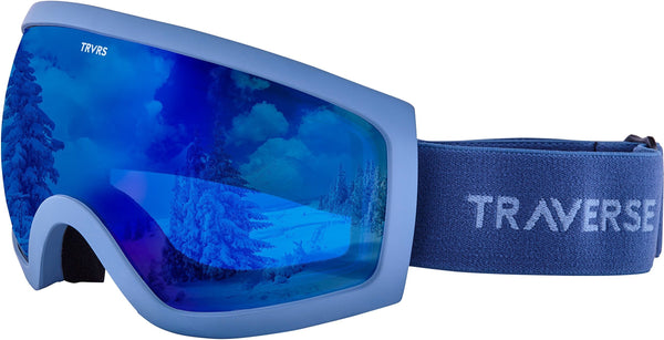 Retrospec Traverse G1 Ski, Snowboard, and Snowmobile Goggles, Haze / Cobalt Lens