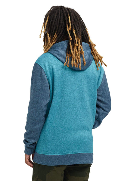 Burton Men's Oak Full-Zip, Blue Curaçao Heather, Large