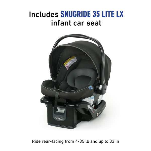 Graco Modes Element Travel System | Includes Baby Stroller with Reversible Seat, Extra Storage, Child Tray and SnugRide 35 Lite LX Infant Car Seat, Canter