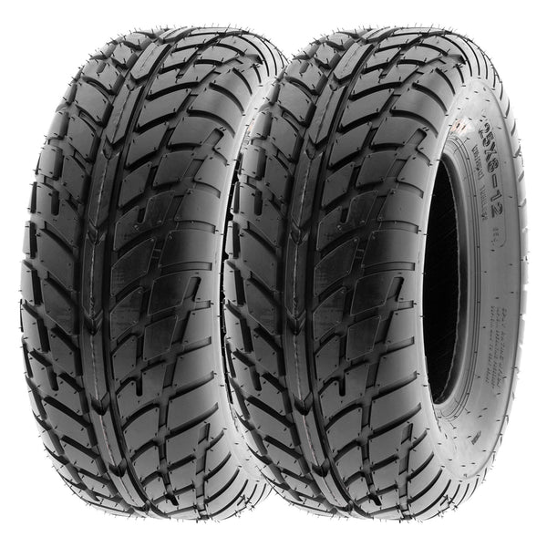 SunF 25x8-12 25x10-12 ATV UTV Tires 6 PR Tubeless A021 [Bundle]
