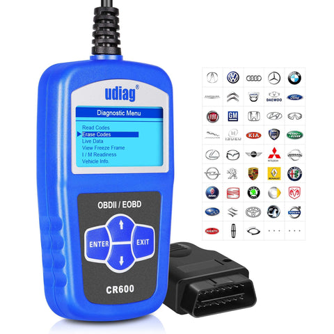 OBD2 Scanner OBD Car Diagnostic Tool Code Reader Obdii Scanners Universal Cars Code Reader Scan Directly Check Engine Light MIL Error Meaning Read Erase Fault Codes Identify Vehicle I/M VIN CID CVN