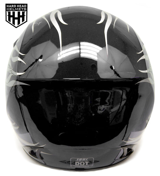 SmartDealsNow - HHH DOT Youth & Kids Helmet for Dirtbike ATV Motocross MX Offroad Motorcyle Street bike BLACK FLAME (Small)