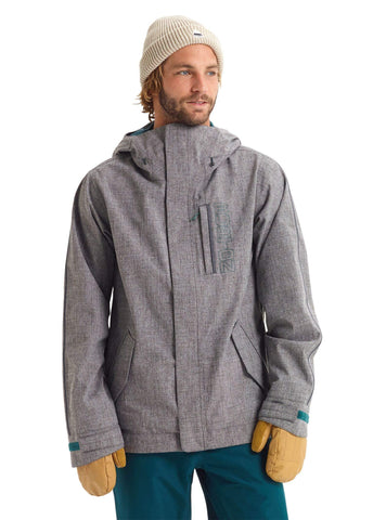 Burton Men's Men's Gore-tex Doppler Jacket, Bog Heather/Denim, Medium