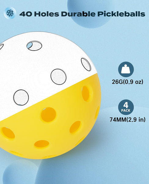 AboveGenius Pickleball Set with Net(17 FT), Pickleball Paddles Set of 1 2 3 4, Portable Pickleball Net for Outdoor Indoor Driveway, 4 Pickleball Balls, 1 Storage Bag, 1 Carry Bag, 1 Court Marker Blue