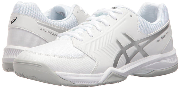 ASICS Men's Gel-Dedicate 5 Tennis Shoe White/Silver 11 M US [product _type] ASICS - Ultra Pickleball - The Pickleball Paddle MegaStore