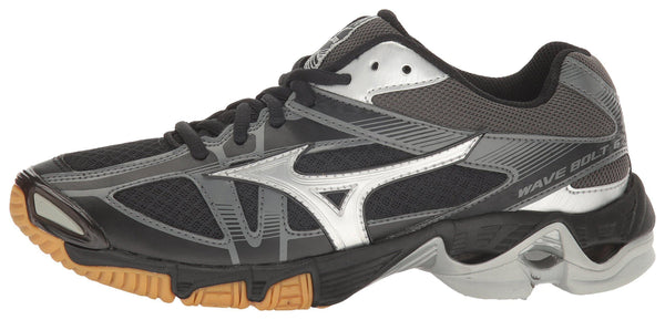 Mizuno Wave Bolt 6 Womens Volleyball Shoes, Black/Silver, 8 B US [product _type] Mizuno - Ultra Pickleball - The Pickleball Paddle MegaStore