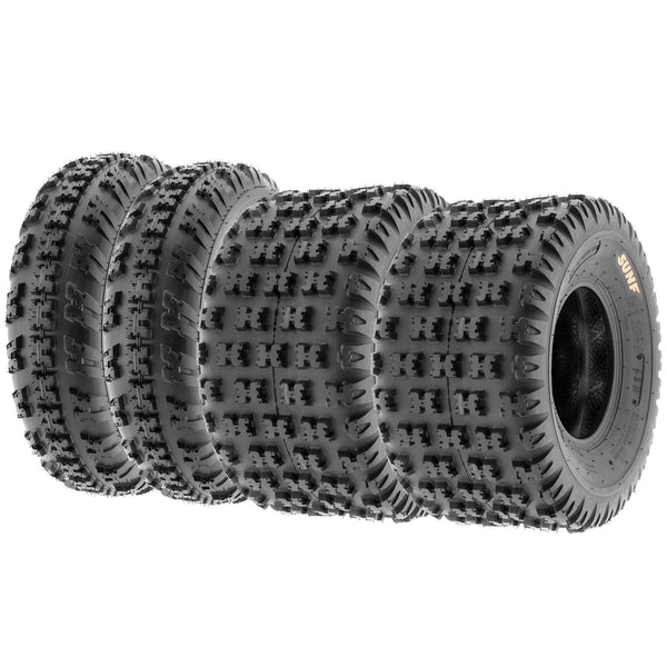 Set of 4 SunF A043 XC Racing ATV UTV Radial Sport Tires 26x9R12 Front & 26x11R12 Rear, 6PR, All-Terrain Off-Road & Track