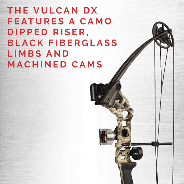 SA Sports Vulcan DX Youth Compound Bow, Adjustable Draw Weight and Length, Camo