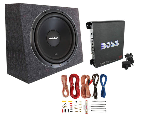 Rockford Fosgate R1S4-10 10" 300W Subwoofer + Sealed Box + Mono Amp + Wiring Kit - Ultra Pickleball