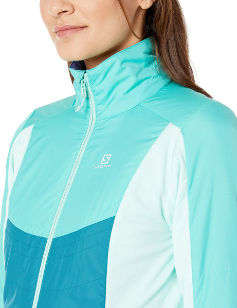 Salomon Women's Drifter Mid JACKET , Deep Lagoon/Waterfall, XL