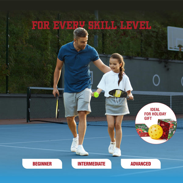 Vigel Premium Outdoor Pickleball Balls Set of 4 - USAPA Approved, Tournament and Competition play, Perfectly Balanced, High Bounce, True Flight, Durable, 40 Hole Pickleball, Ideal for All Skill Levels