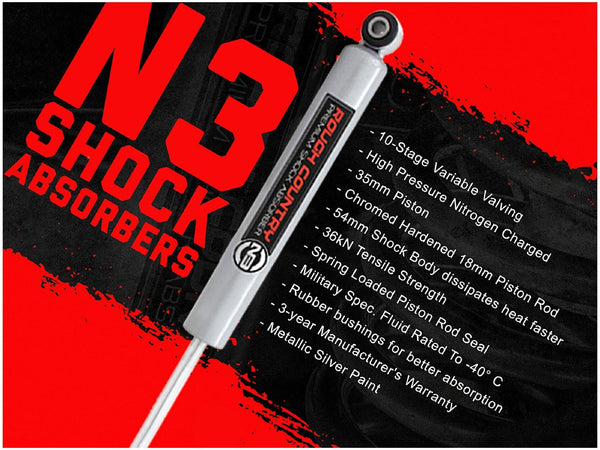 Rough Country 2.5" Leveling Kit (fits) 2014-2019 RAM Truck 2500 3500 4WD includes N3 Shocks Suspension System 37730