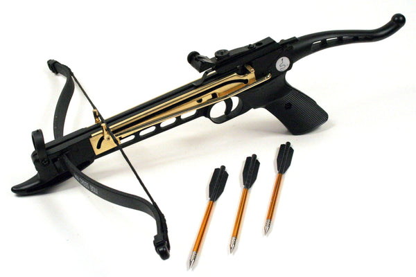 Ace Martial Arts Supply Cobra System Self Cocking Pistol Tactical Crossbow, 80-Pound with 39 Arrows, 2 Strings