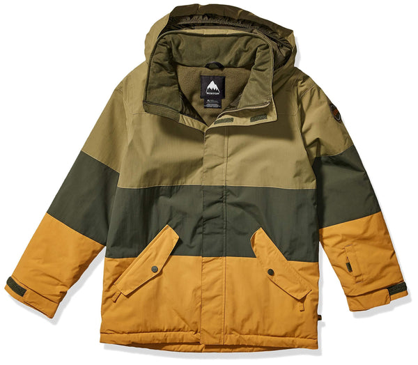 Burton Boys' Symbol Jacket, Martini Olive Multi, X-Large