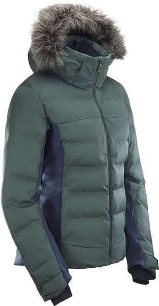 SALOMON Women's Stormcozy JKT W, Green Gab, Small