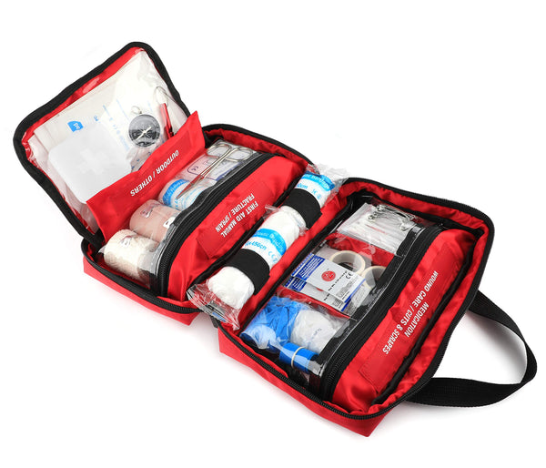 220 Piece First Aid Kit with Hospital Grade Medical Supplies Exceeds FDA and OSHA Standards, Great for Home, Outdoors, Office, Car, Travel, Camping, Hiking, Boating, Every Emergencies.