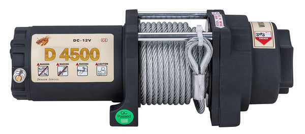 Sinoking 12VDC 4500lb/2041kg,High Speed UTV&ATV Winch With 1/4＂×32′（feet）Cable