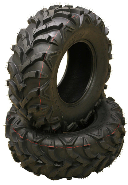 Wanda P341 ATV/UTV Tires 25 x 8-12 Front & 25 x 10-12 Rear, Set of 4 ...