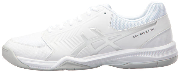 ASICS Men's Gel-Dedicate 5 Tennis Shoe White/Silver 11 M US [product _type] ASICS - Ultra Pickleball - The Pickleball Paddle MegaStore