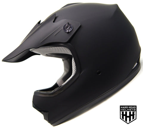 SmartDealsNow - HHH DOT ADULT Helmet for Dirtbike ATV Motocross MX Offroad Motorcyle Street bike Snowmobile HELMET (Large, Matte Black)
