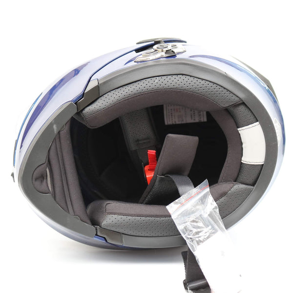 MOPHOTO Bluetooth Integrated Motorcycle Helmets, Anti-Glare Full Face Flip up Dual Visors Modular Bike Motorcross Helmets Intercom Helmet/Rider to Rider, XLarge (61-62cm)