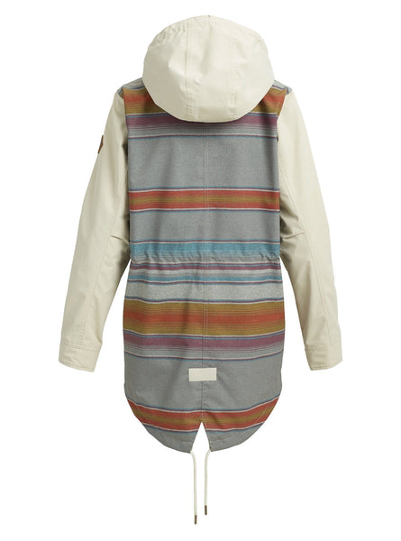 Burton Women's Sadie Rain Jacket, Pelicans/Hawk Tusk Stripe, Large