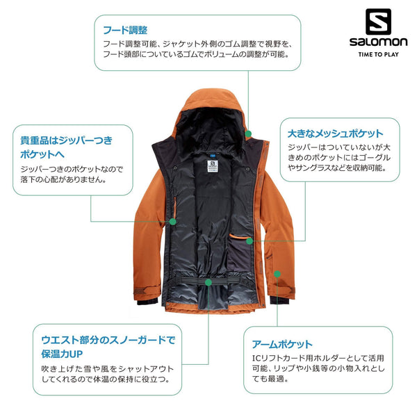 Salomon Men's Qst Snow JACKET , Black, Medium