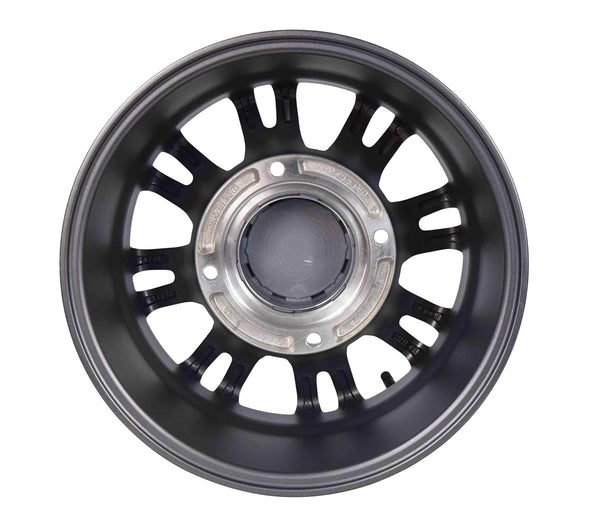 14 inch MASSFX QUAKE 14x7 4/156 ATV UTV Rims Gun Metal Grey Finish RZR Gunmetal Gray Wheels - 4 Pack with Lug Nuts