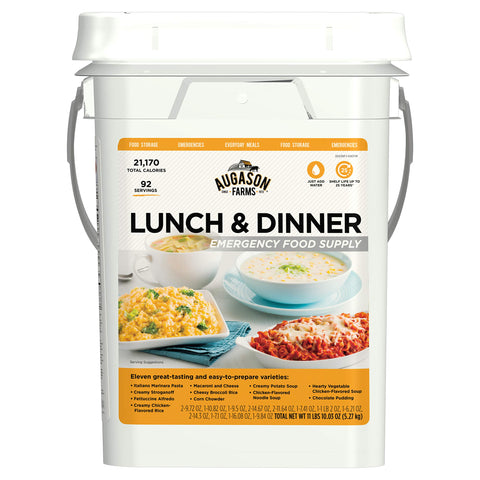 Augason Farms Lunch & Dinner Emergency Food Supply 11 lbs 11.2 oz 4 Gallon Pail