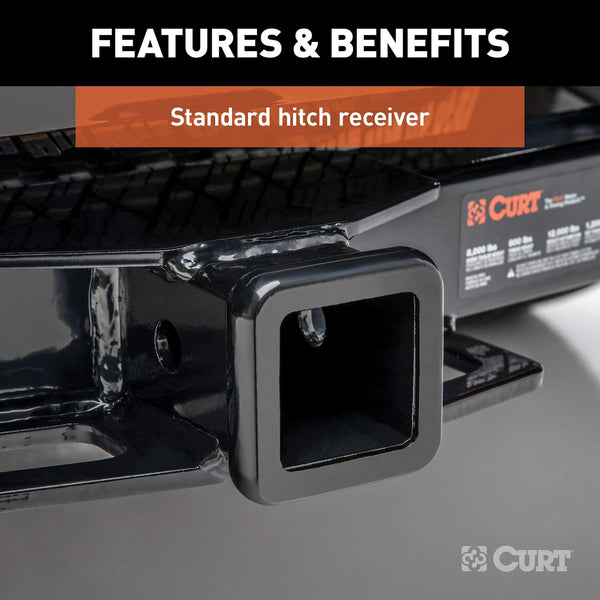 CURT 31084 Front Hitch with 2-Inch Receiver, Fits Select Jeep Cherokee, Comanche, Wagoneer