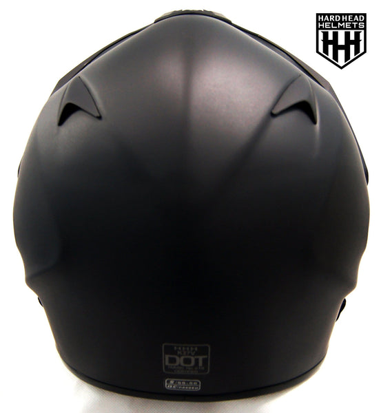 SmartDealsNow - HHH DOT ADULT Helmet for Dirtbike ATV Motocross MX Offroad Motorcyle Street bike Snowmobile HELMET with VISOR (Large, Matte Black)