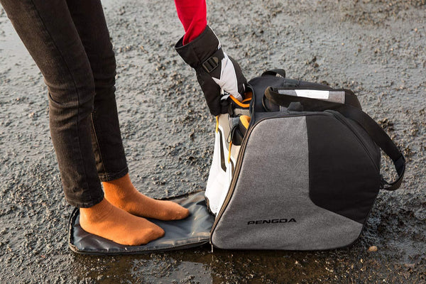 PENGDA Ski Boot Bag - Snowboard Boot Bag Premium Snow Gear Travel Shoulder Bag for Ski Helmets, Goggles, Gloves, Ski Apparel & Boot Storage(2 Separate Compartments)